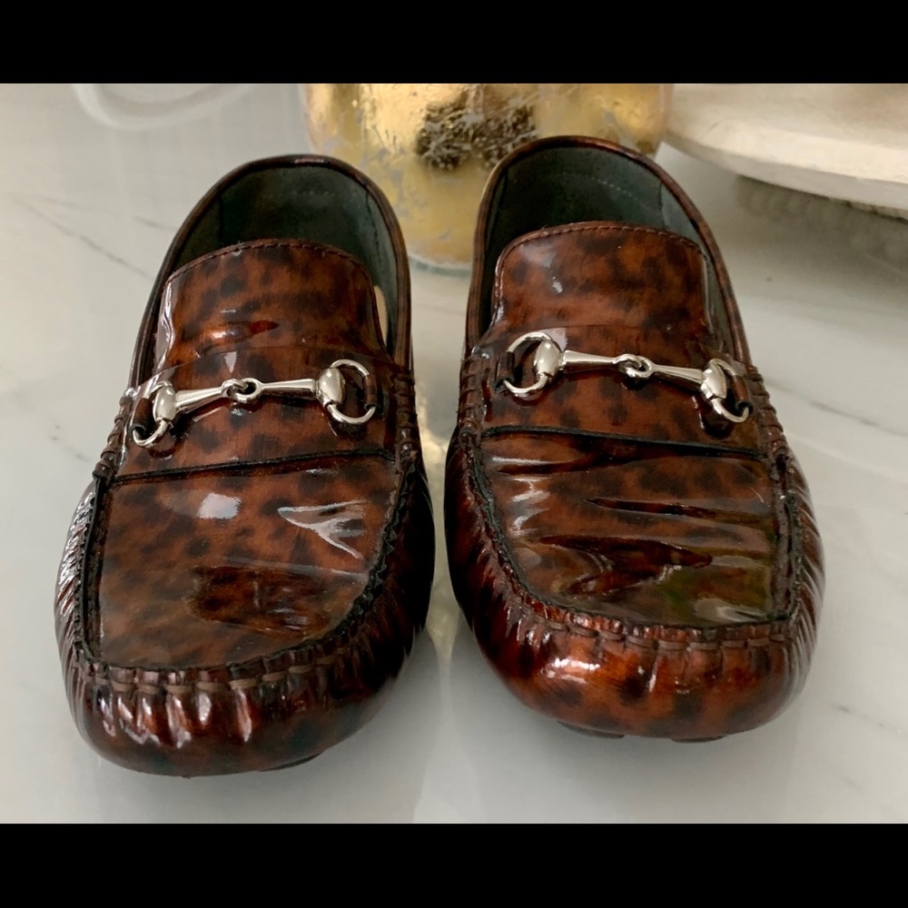 Cole Haan animal print loafer